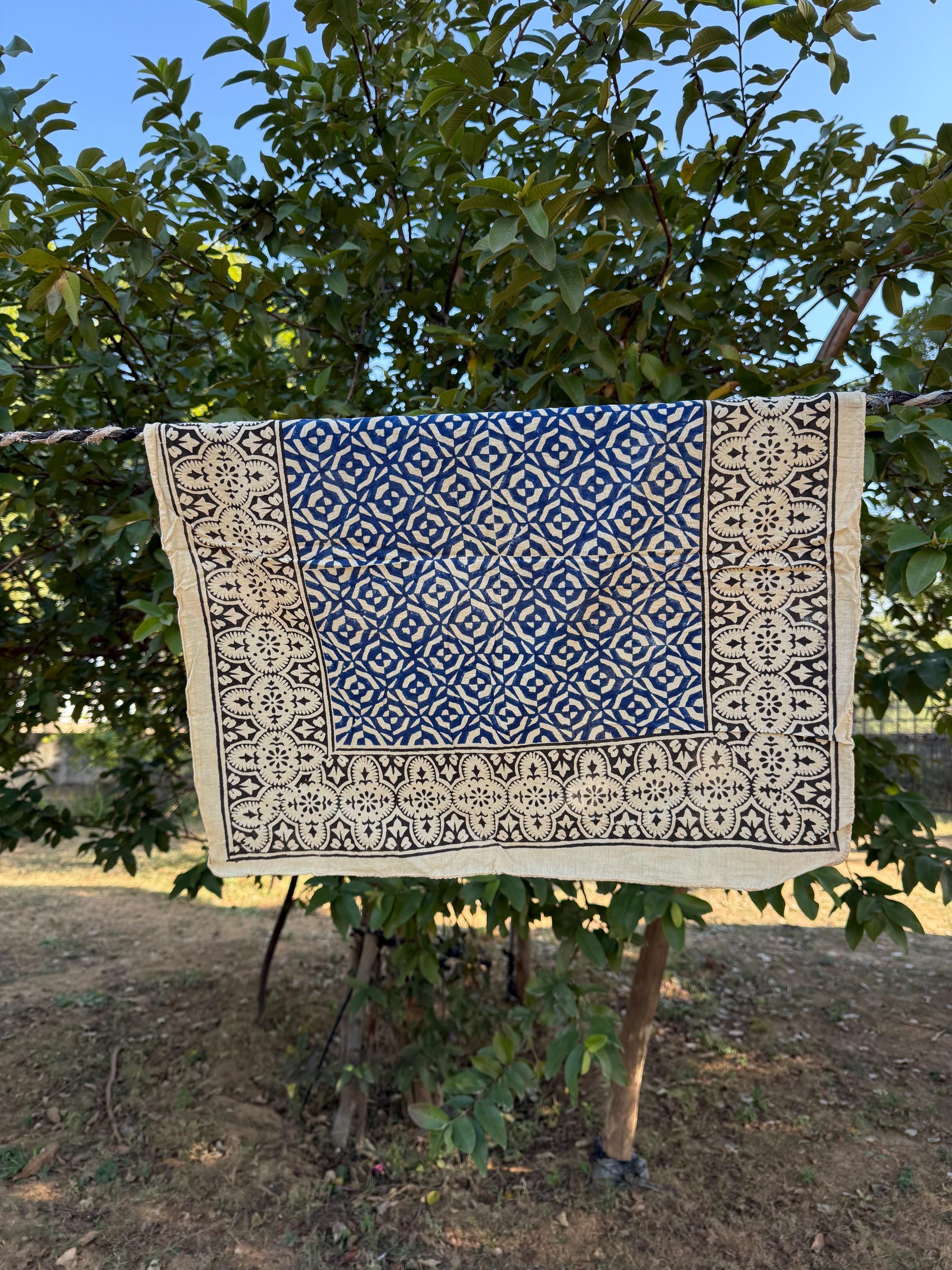 Set Of 7 Blue Coloured Indian Cotton Bandana Scarf,foulard,neckerchief,necktie Face Mask,hijab,hand Made Gift For Mom,dad,wife,husband,gf