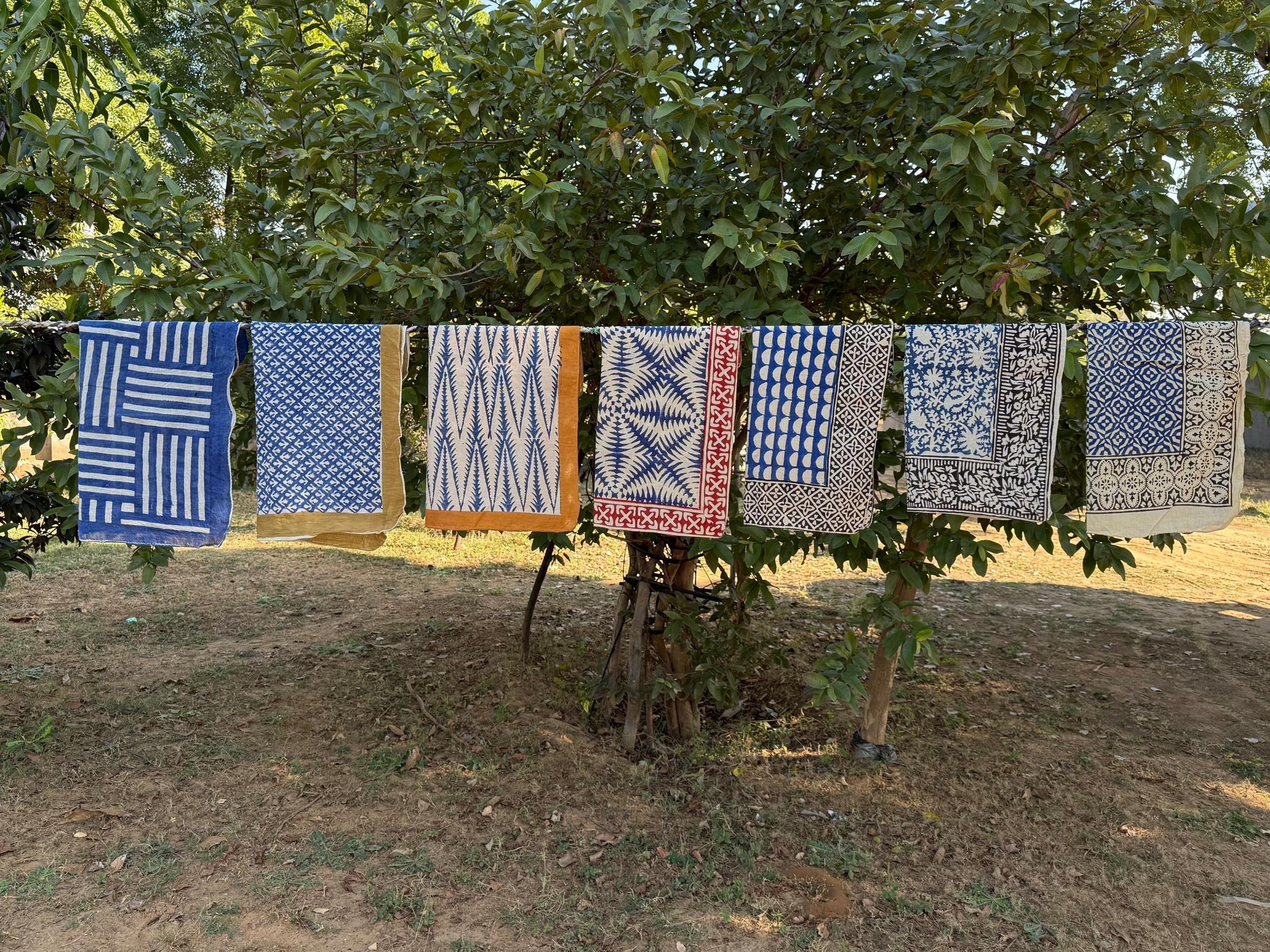 Set Of 7 Blue Coloured Indian Cotton Bandana Scarf,foulard,neckerchief,necktie Face Mask,hijab,hand Made Gift For Mom,dad,wife,husband,gf