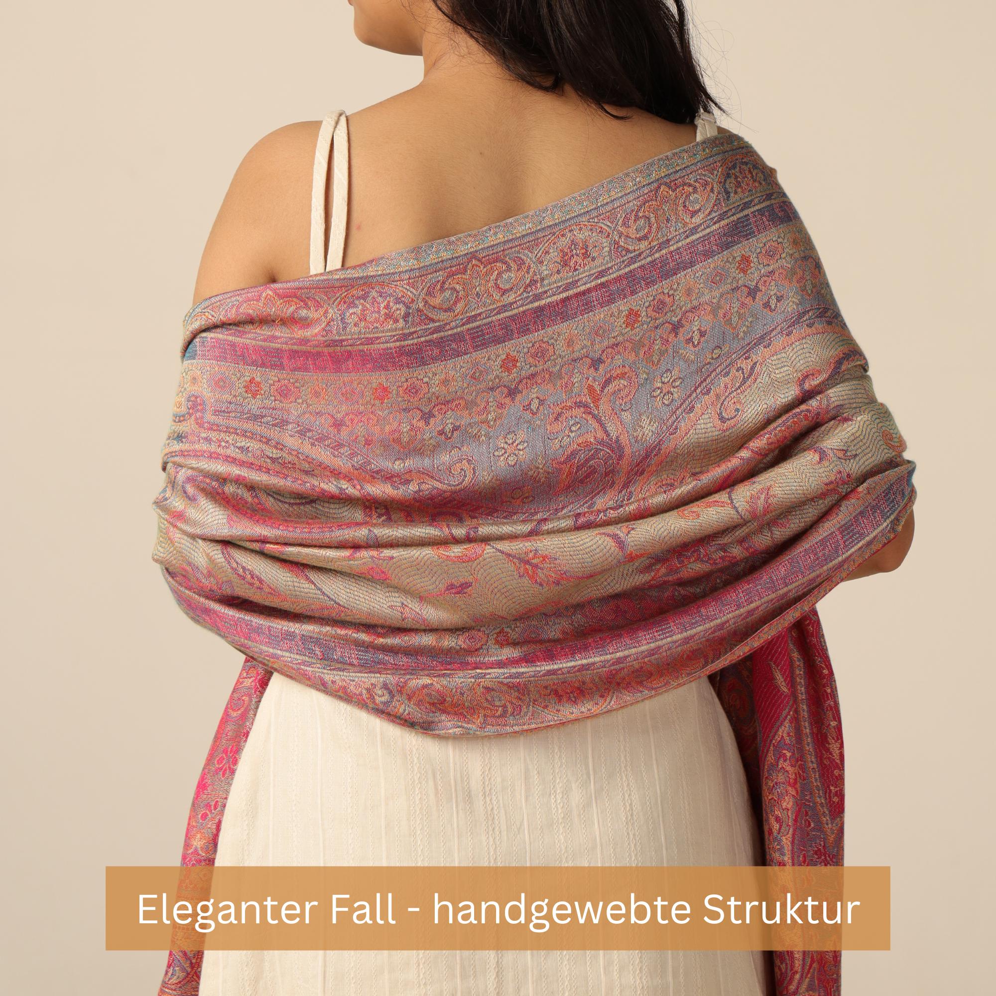 Pashmina Schal Aus Baumwolle – Vegan, Weich & Elegant | Indischer Schal Mit Paisley-muster | Boho Stola  Spirituelle Geschenkidee Für Frauen