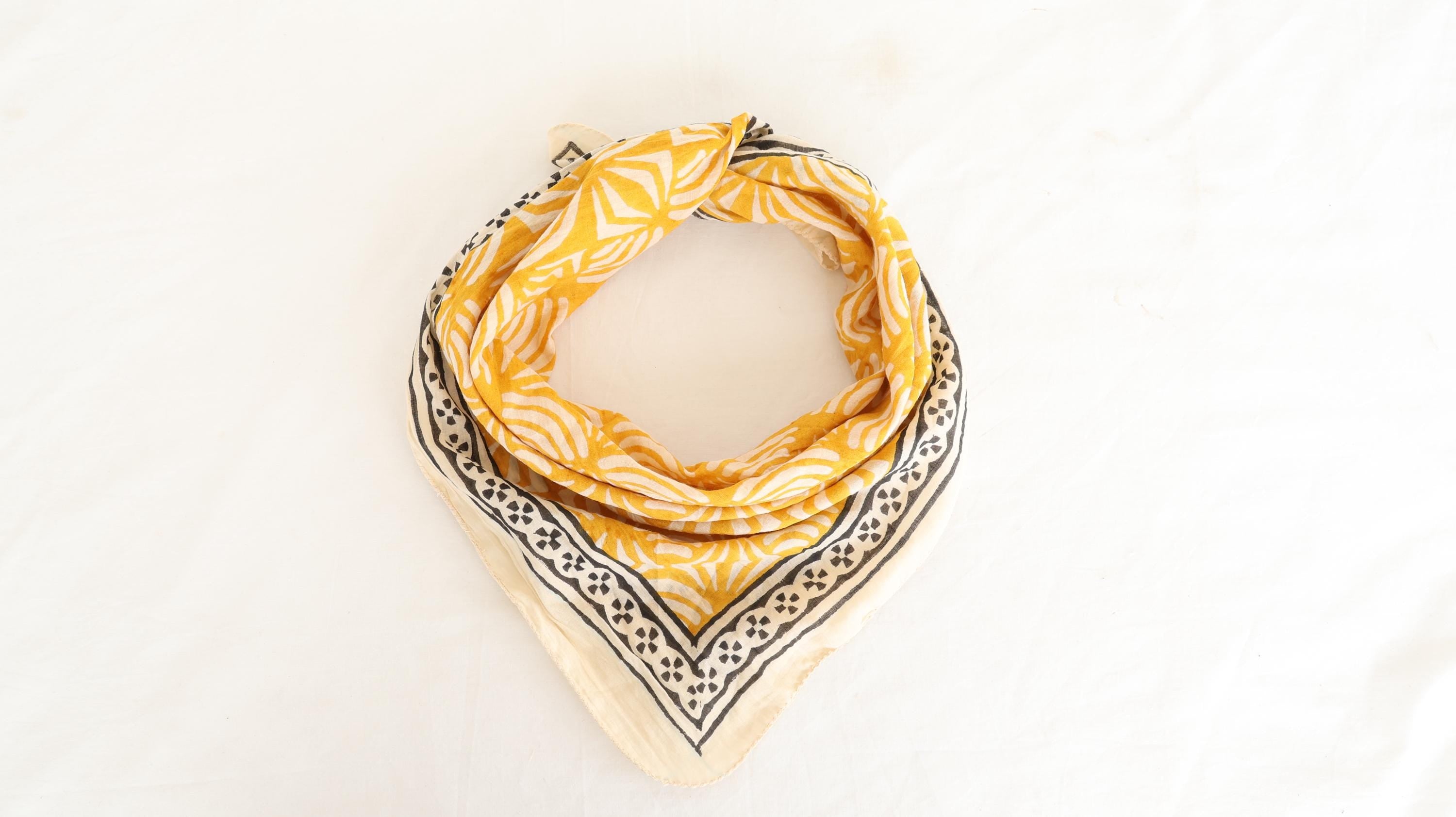 Set Of 7 - Cotton Bandana, Boho Cotton Scarves, Lightweight Neck Or Hair Wrap, Unisex Sustainable Accessory, Hair Or Neck Wrap Gift For Her