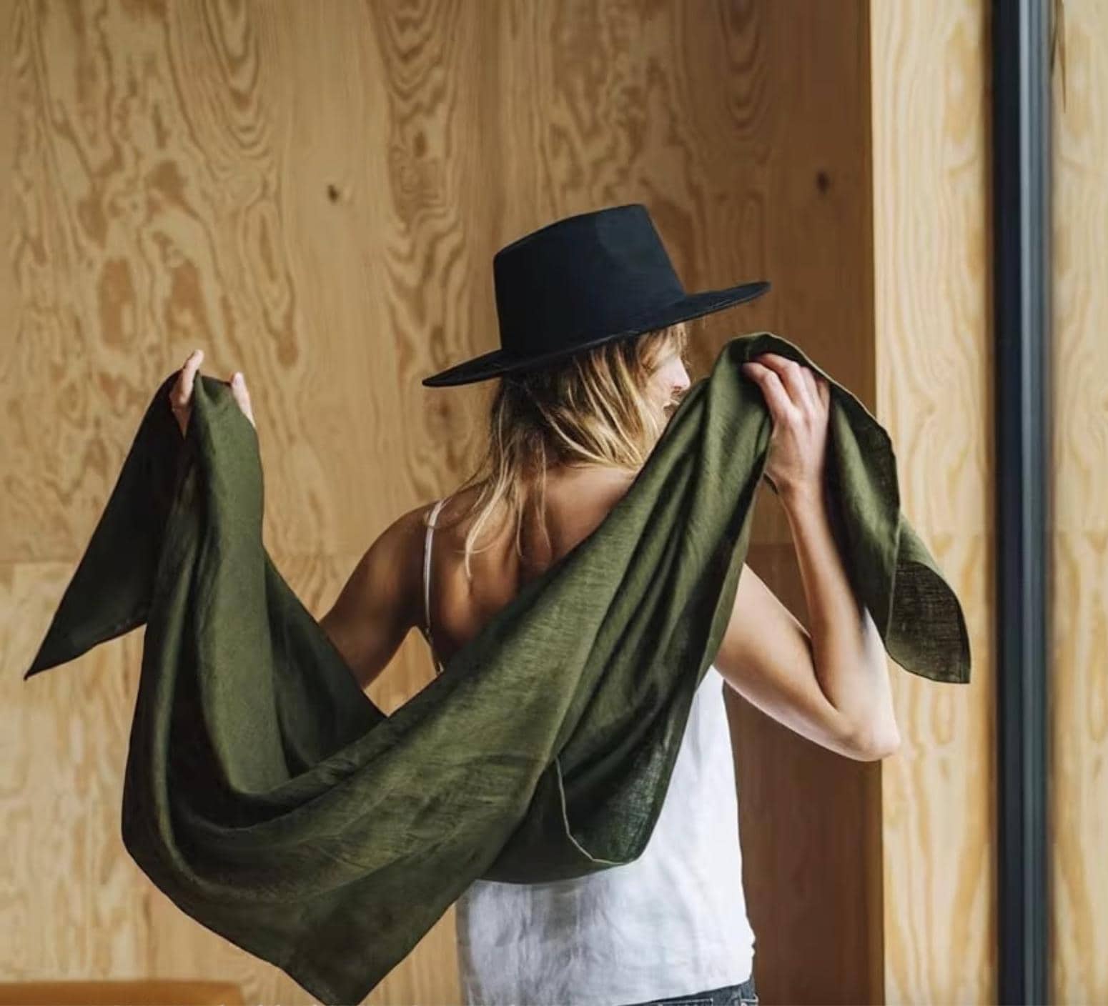 Large Linen Scarf Square Natural Linen Wrap Oversized Summer Shawl Handmade | Size 140 × 140 Cm Approx. 55 × 55 Inches
