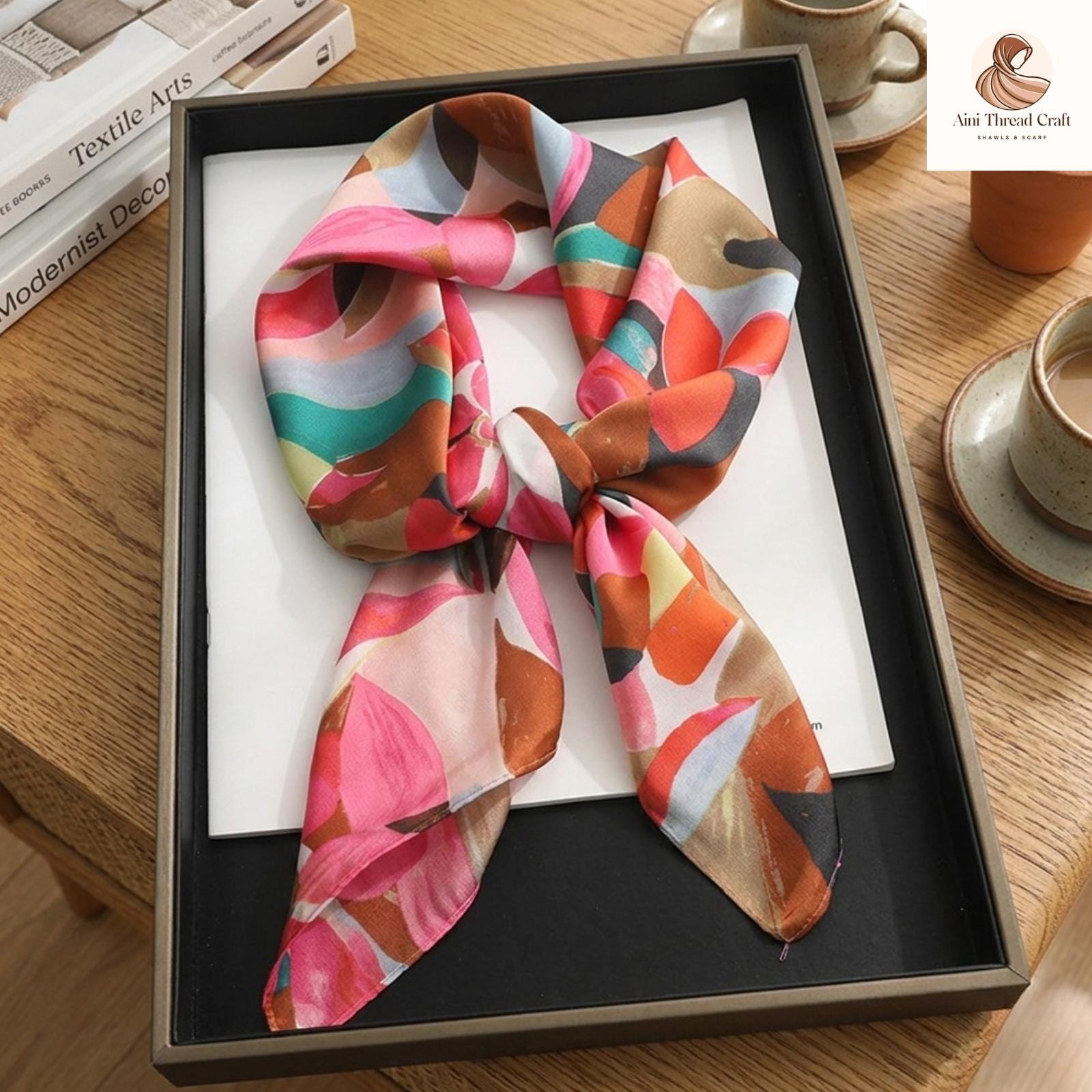 Luxury Square Satin Silk Scarf For Women – Elegant Hijab Hair Wrap, Neckerchief, Headband Ribbon, Fashion Bandana Shawl