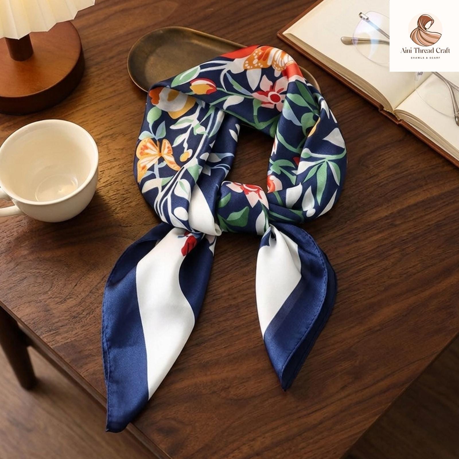 Luxury Square Satin Silk Scarf For Women – Elegant Hijab Hair Wrap, Neckerchief, Headband Ribbon, Fashion Bandana Shawl